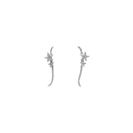 Boucles d'oreilles Isabelle Barrier en or blanc et diamants naturels